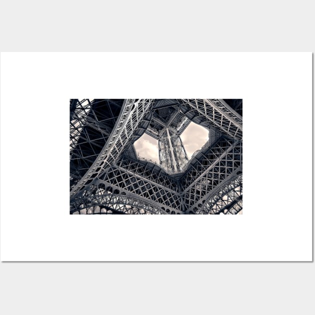 Looking up Under the Eiffel Tower Wall Art by Design A Studios